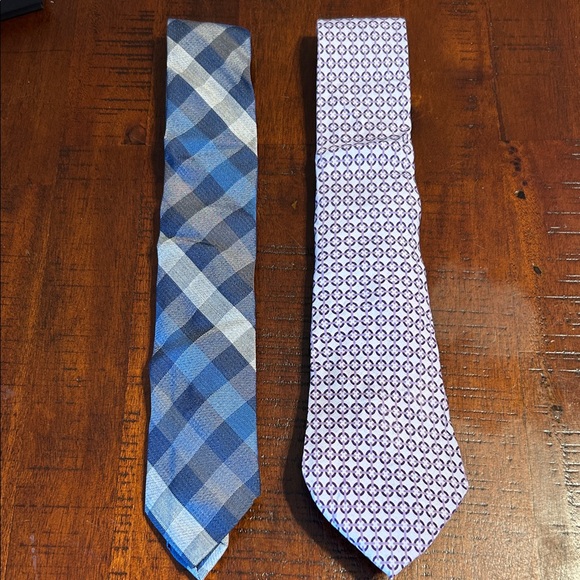 Blue Merona and Purple Patterned Express Silk Men's Ties - Picture 1 of 2